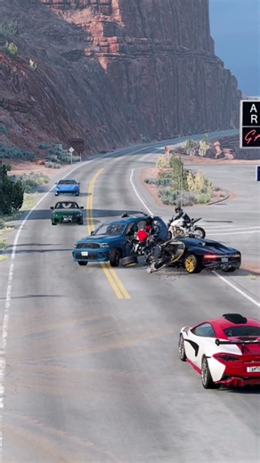 Realistic Highway Car Crashes #724 - BeamNG Drive