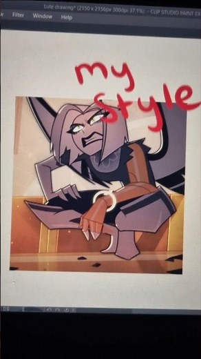 Drawing Lute in my style | Hazbin Hotel | #artfyp #drawing #artist #hazbinhotel #digitalart