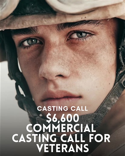 📣 CASTING CALL: $6,600 Commercial for Veterans 🇺🇸🎬 An impactful, high-paying commercial is now casting veterans for an upcoming campaign that honors real stories, strength, and lived experience. This project is focused on authenticity — spotlighting veterans who can bring genuine emotion, presence, and pride to the screen. Casting directors are seeking veterans of all backgrounds who are comfortable on camera and willing to share their strength through powerful visuals. Acting experience is 
