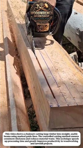 Powerful Chainsaw Milling Technique | Turning Logs into Perfect Beams Fast