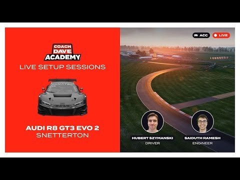 CDA Live Setup Session - Audi R8 GT3 EVO II | Snetterton