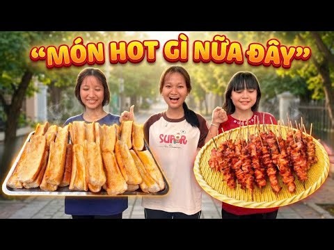 Delicious Bread with Egg Sauce & Grilled Skewers