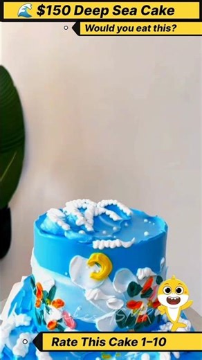 Would You Pay $150 For This Deep Sea Art? 🌊 | Silent Cake Judgement @CakesASMR #Shorts