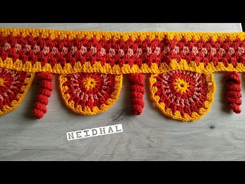 தோரணம் - VERY EASY Crochet Toran / Thoranam / Door Hanging Pattern Tutorial in Tamil - Neidhal