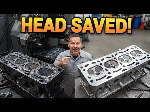 Cylinder Head Saved! Welding Repair & Precision Resurfacing Process