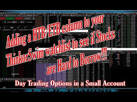 Adding a HTB/ETB column in ThinkorSwim to see if a stock is Easy or HARD to borrow...