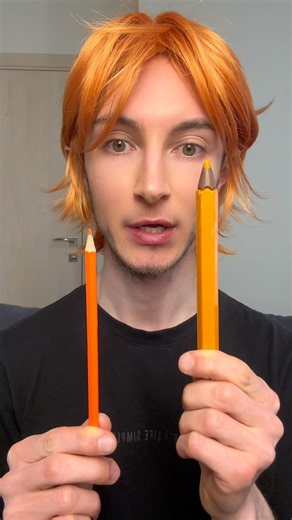 Real or fake pencil?😉Pink or orange? Which color you want for next video?
