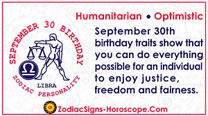 September 30 Zodiac (Libra) Horoscope Birthday Personality and Lucky Things