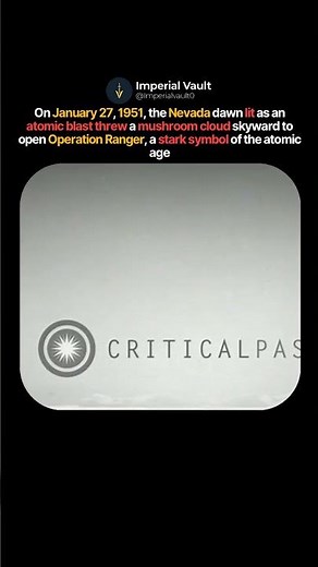 Operation Ranger The Dawn of the Nevada Atomic Age #shorts #history