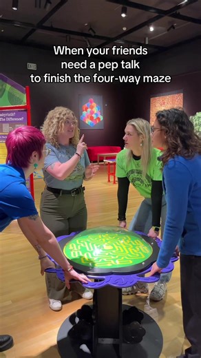 You can solve this maze, but only if you 👏lock 👏in and work together! Try to solve this maze and more with your friends at Mazes & Brain Games through April 5. This exhibit is created by Minotaur Mazes. #indianastatemuseum #museum #maze #puzzle #brainteaser