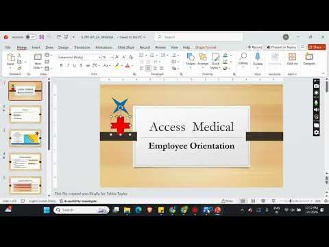 PowerPoint 365 | Module 2: SAM Project A Access Medical Employee Orientation #illustratedpowerpoint
