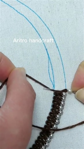 Hand Embroidery stitch #aritrohandcraft #handbroidery #youtubeshorts