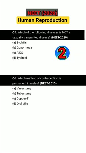 human reproduction reproductive health neet biology questions practice