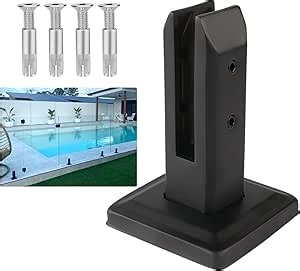 LukLoy 2.7lb Stainless Steel 304 Glass Railing Spigots Post Balustrade Stairs Railing Pool Balcony Fence Floor Glass Mounting Brackets (1Pack, NW 2.7lb, GW 3.5lb) - Level 3