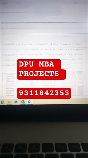 DPU FINAL YEAR MBA PROJECTS