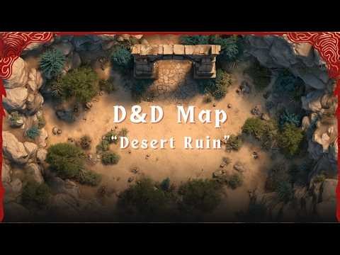 D&D Animated Battle Map: Desert Ruin | Dynamic Dungeons Map Ambience