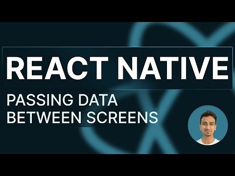 React Native Tutorial - 75 - Passing Data between Screens