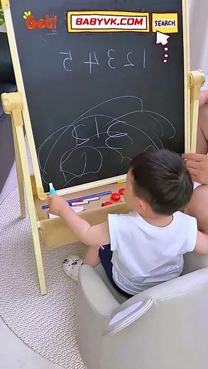 Kids Double-Sided Drawing Board: Blackboard & Whiteboard in One #KidsDrawing #Drawing