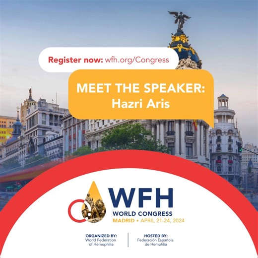 🎇 WFH Regional Manager, athlete and speaker, Hazri Aris shares his top 3 tips to maximize your experience at #WFHCongress2024. Discover the program and register for the most comprehensive international event on #BleedingDisorders of the year: https://bit.ly/3DaXYpZ | World Federation of Hemophilia