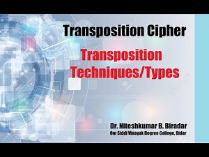 Transposition Cipher | Transposition Techniques or Types | Rail Fence, Columnar, Book Cipher