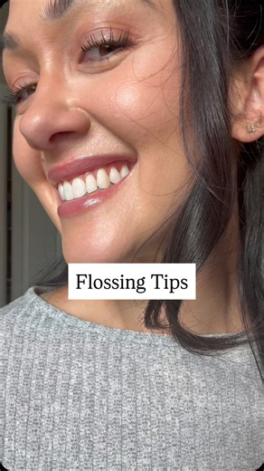 How to properly floss 🦷 I wish I knew this decades ago! Snap floss between each contact, hug each tooth creating a “C shape” and slide the floss way under your gumline up and down a couple times. You’ll be amazed at how far under the gumline it actually reaches. I use my all-time favorite black expanding floss from Burst Oral Care. The amount of food and plaque it grabs is unmatched! Use code TAN422 at checkout for extra savings (link is in my bio!) https://www.burstoralcare.com?coupon_code=TAN