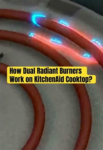 How Dual Radiant Burners Work 🔥 on KitchenAid Cooktop 3D video Explained
