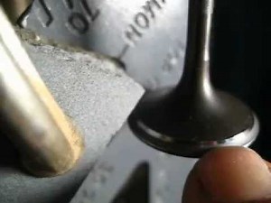 Redneck valve grinding using a drill press carpenters square and a honing stone