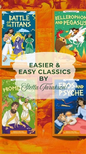 Diavazo Greek Books on Instagram: "⚡️ An epic 10-book set of magical Greek myths adapted and illustrated for young readers. Calling all heroes! Step into the world of Greek kings and queens, gods and goddesses, titans and monsters. See Prometheus sculpt humans out of clay, watch Persephone open a forbidden box and learn what happens when you fly too close to the sun on wings made of wax. Perfect for adventure lovers aged 7+ #easyclassics #greekmythology #diavazo #greekbookshopuk"