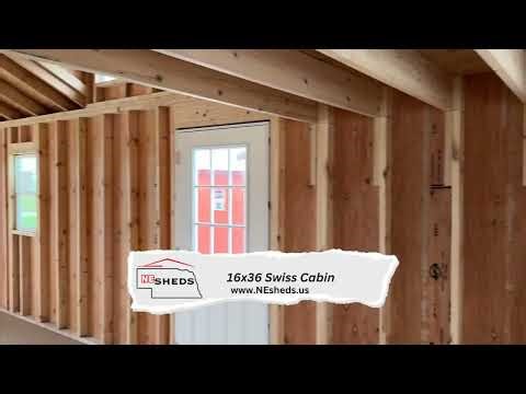 16x36 Swiss Cabin - Hampton Nebraska Location | NE Sheds