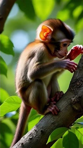 Animated monkey In Forest