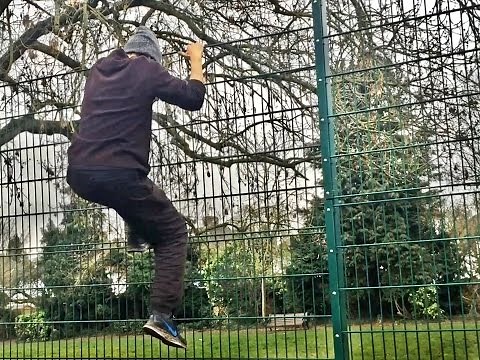 how to climb over a fence