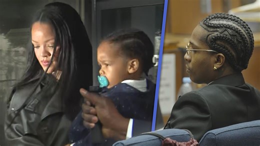 Rihanna and her sons, RZA and Riot, made a surprise appearance for closing arguments in A$AP Rocky's shooting trial in Los Angeles. | Entertainment Tonight