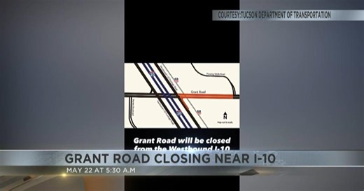 Construction work causes two-month closure on Tucson road
