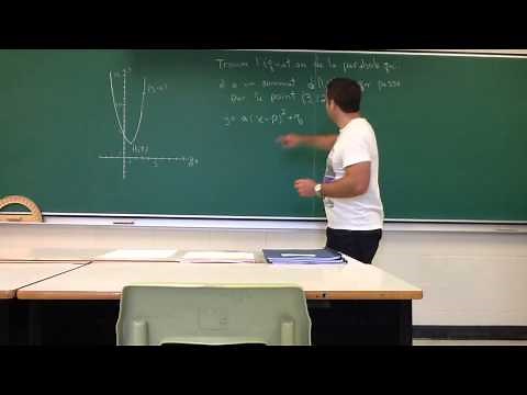 Comment Trouver L'équation D'une Parabole Avec Des Coordonnées (exemple A)
