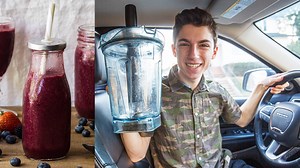 Blending Smoothies In My Car | Pina Colada & Mixed Berry Smoothie | Extreme Kitchens Recipes: https://www.eitanbernath.com/2018/09/17/before-the-bus-smoothie/ https://www.eitanbernath.com/2016/08/21/non-alcoholic-pina-colada/ | Eitan Bernath