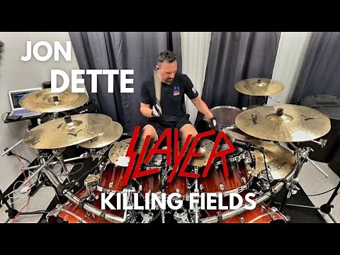 SLAYER - KILLING FIELDS. DRUM PLAYTHROUGH BY FORMER SLAYER DRUMMER, JON DETTE