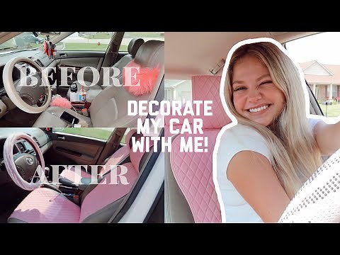 i spent $300 to make my car pink | DECORATE MY CAR WITH ME