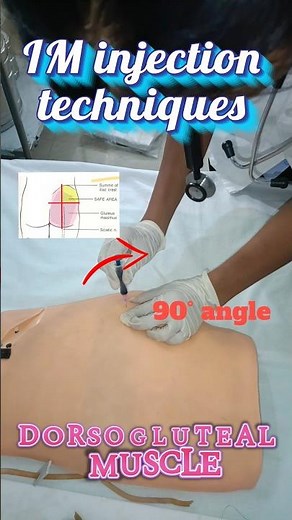 Intramuscular injection| Dorsogluteal muscle injection| Im injection techniques