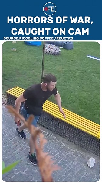 Russian Strikes Trigger Panic, CCTV shows woman sheltering child, Glass Exploding in Ukraine's Sumy