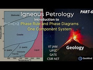 Phase Rule and Phase Diagrams | One Component System | Igneous Petrology | Geology | GATE | NET; JAM Video Lecture | IIT JAM Geology Crash Course