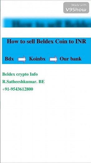 How to withdraw beldex coin to INR/+91-9543612800#crypto #beldex