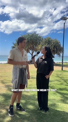 53K views · 430 reactions | We hit the streets of Burleigh to find out what Fair Dinkum really means to Aussies, and the answers didn’t disappoint.  From honesty to hard work (and a few laughs in between), one thing’s for sure, being Fair Dinkum is more than just words, it’s a way of life. | Fair Dinkum Builds | Facebook