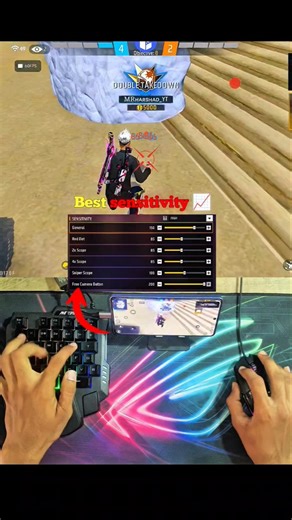 BEST KEYBOARD & MOUSE SENSITIVITY FOR HIGH-LEVEL ACCURACYIS HERE! 🔥#shorts #freefiretelugu