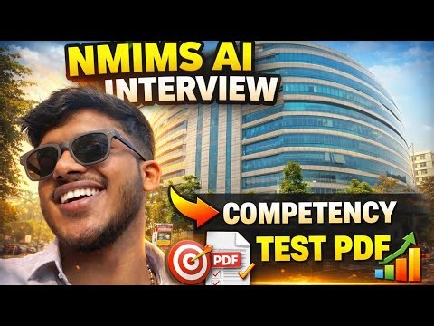 NMIMS competency test pdf and AI interview Experience