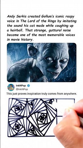 Andy Serkis created Gollum's iconic raspy voice in The Lord of the Rings by imitating the sound his