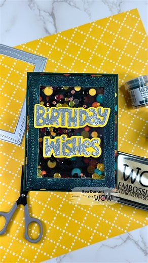 Paper Crafts | Card Maker | Color on Instagram: "I have another card for you, this time with products from @wowembossing I wanted to make a card with colors I don’t usually go for. Also wanted to create a rugged, messy texture with the words. So what I did is that I used the embossing ink pad, but didn’t press down all the way, this way there was missing ink in some spots that the powder didn’t stick to. Products: 🎂Metallic silver embossing powder 🎂Aurora Borealis (one of my favorite powders, 