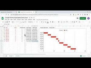 Google Sheets Expandable Gantt Chart