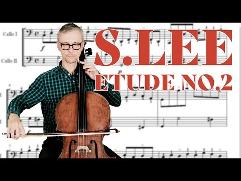 S. Lee Cello etude no.2 40 Easy Etudes Play Along and Cello Lesson