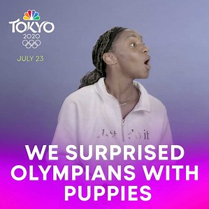 245K views · 3.1K reactions | What happens when you surprise Olympians with puppies? Pawsitive vibes only 朗 #TokyoOlympics | NBC Olympics & Paralympics | Facebook
