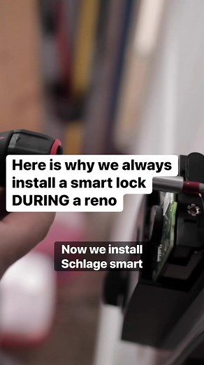 It’s not a bad idea to install a smart lock DURING a reno. That’s what we do on all of our projects. | Mike Holmes Jr.